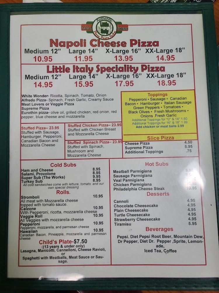 Ari's Little Italy Italian Restaurant Menu image 2