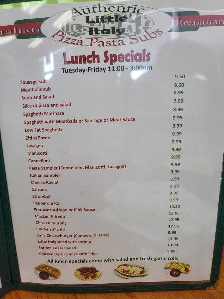Ari's Little Italy Italian Restaurant Menu image 4